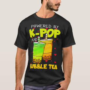 Camiseta Equipado com KPOP e Bubble Tea Music Lover Kawaii