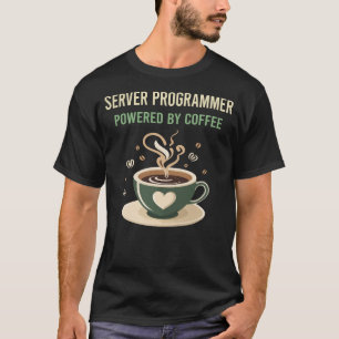 Camiseta Equipado Com O Programador De Servidor De Café