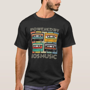Camiseta Equipado com o Retro Cassete de Música dos anos 8