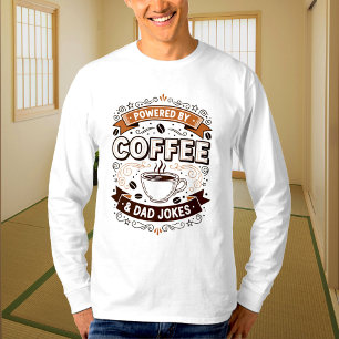 Camiseta Equipado com pai de café e piadas