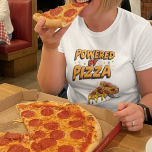 Camiseta Equipado com Pizza Engraçado Tee Gráfico de Foodie