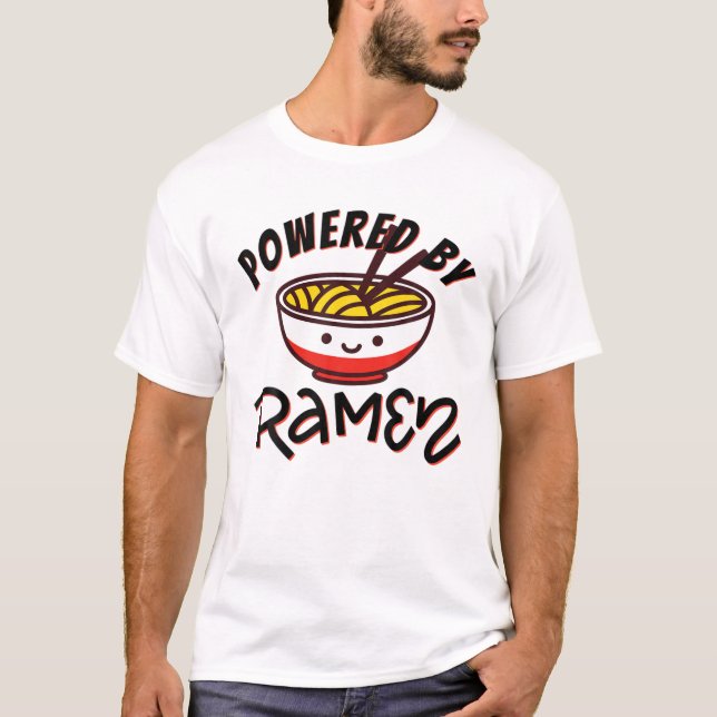 Camiseta Equipado Com Ramen (Frente)