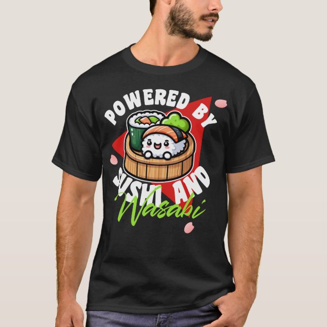 Camiseta Equipado com Sushi e Wasabi (Frente)