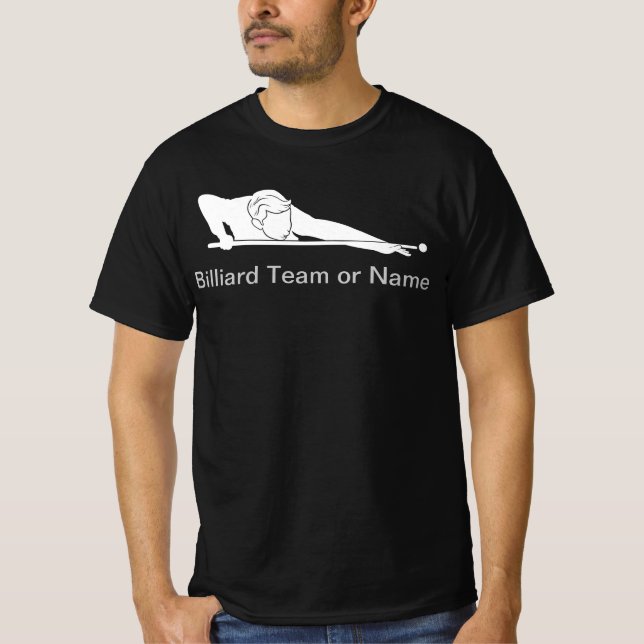 Camiseta Equipamento de Equipe da Liga de Bilhar Custom Bil (Frente)
