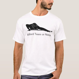Camiseta Equipamento de Equipe da Liga de Bilhar Personaliz