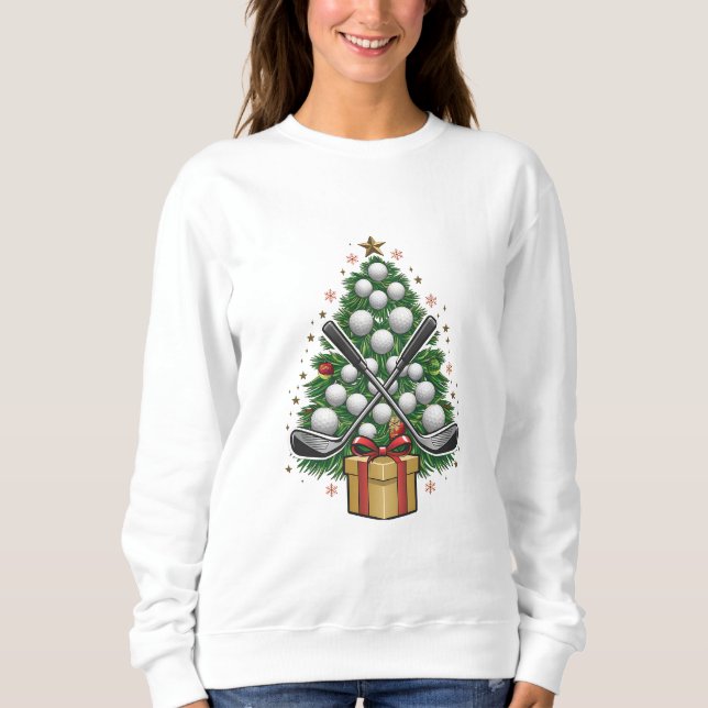 Camiseta Equipamento de Golfe Árvore de Natal Golfe de Nata (Frente)