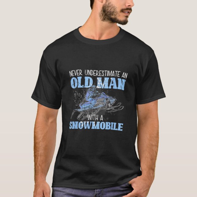 Camiseta Equipamento de Moto de Neve Barba de Velho Capacet (Frente)