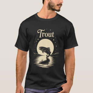 Camiseta Equipamento de pesca com isca artificial para trut