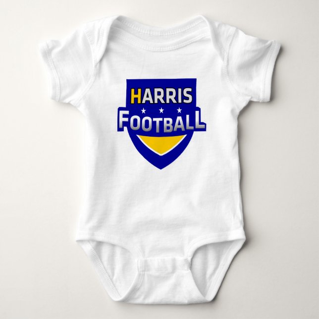 Camiseta Equipamento do bebê do futebol de Harris (Frente)