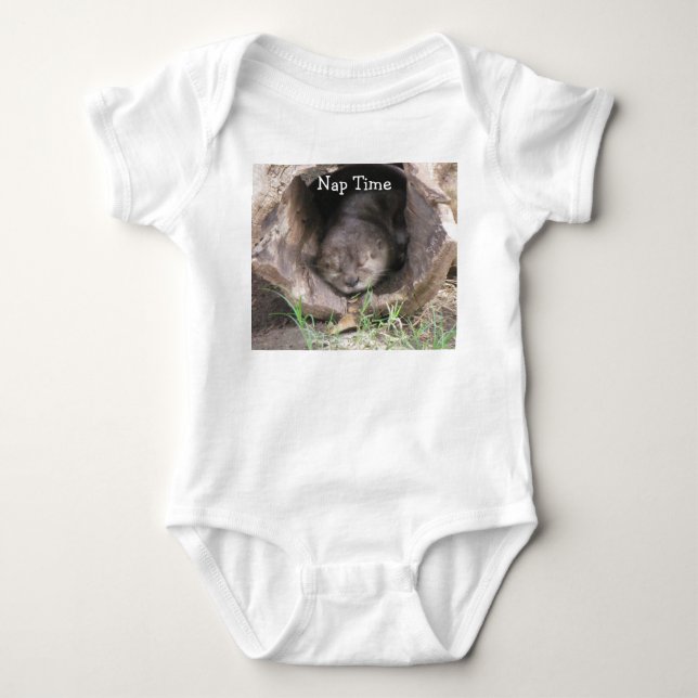 Camiseta Equipamento Napping do bebê da lontra (Frente)