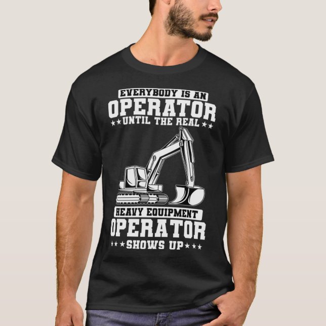 Camiseta Equipamento Pesado da Escavadora do Trabalhador de (Frente)