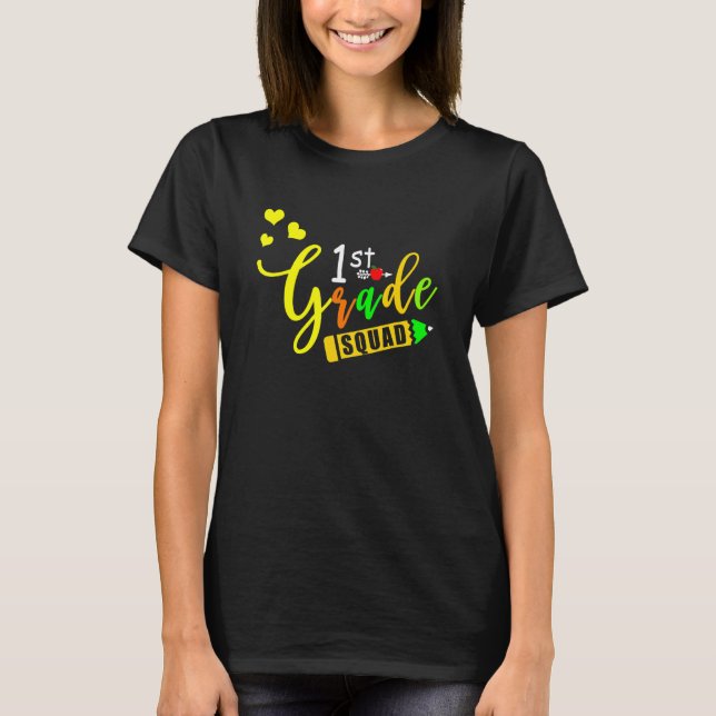 Camiseta Equipe 1ª Turma de Primeiro Ano Professor Volta às (Frente)
