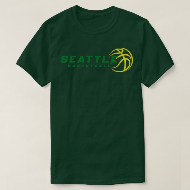 Camiseta Equipe 1 de basquetebol Retro Seattle (Frente do Design)