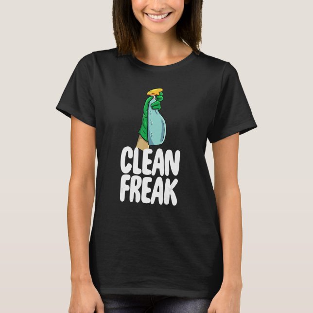 Camiseta Equipe 2 de limpeza de mulheres limpas do Freak li (Frente)