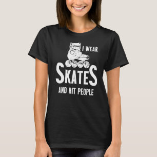 Camiseta Equipe 3 de Patinação de Skates do Roller Derby Pl