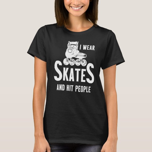 Camiseta Equipe 3 de Patinação de Skates do Roller Derby Pl (Frente)