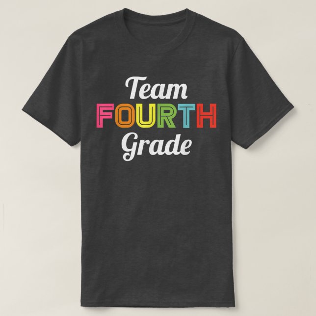 Camiseta Equipe 4º ano de volta ao professor de jardim de i (Frente do Design)