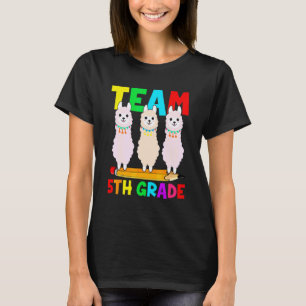 Camiseta Equipe 5º Ano Llama Volta às Aulas Primeiro Dia