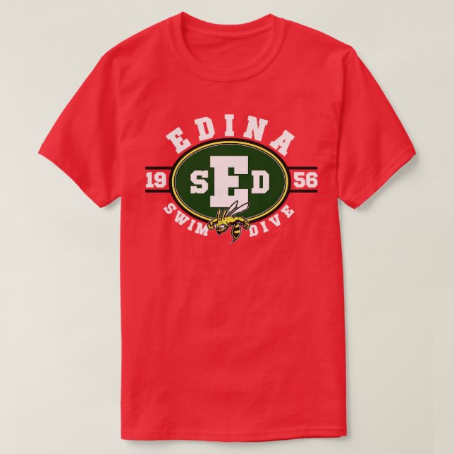 Camiseta Equipe 6 de mergulho na Natação Edina (Frente do Design)