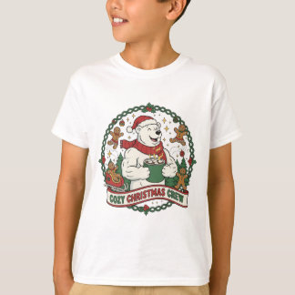 Camiseta Equipe Aconchegante de Natal – Urso Polar Fofo e B