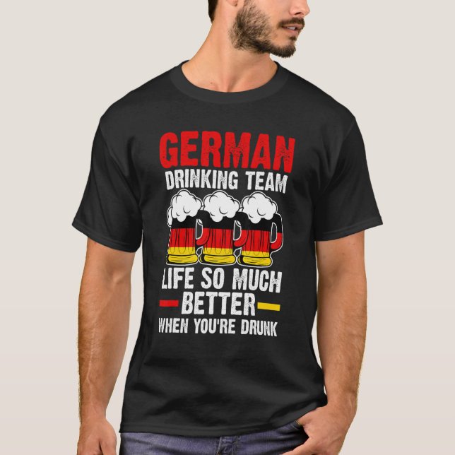 Camiseta Equipe alemã de bebida vida Alemanha equipe de beb (Frente)