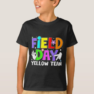 Camiseta Equipe Amarela do Dia de Campo Vamos Começar os Jo
