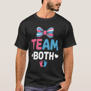 Camiseta Equipe Ambos Divertidos Revelação de Gênero Festa 