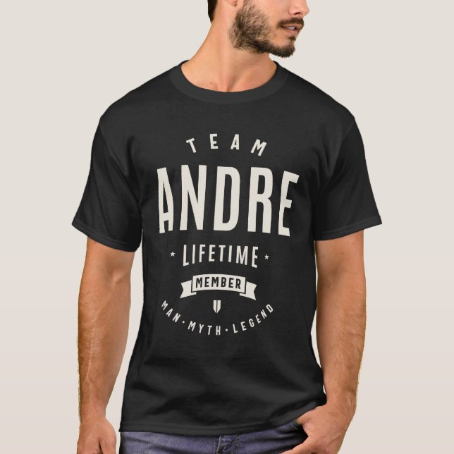 Camiseta Equipe Andre Membro Da Vida Nome Engraçado Andre (Frente)