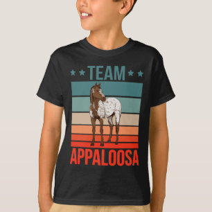 Camiseta Equipe Appaloosa Cavalo Andando Cavalo Cavaleiro C