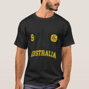Camiseta Equipe Australiana de Esporte Número 9 Futebol Aus