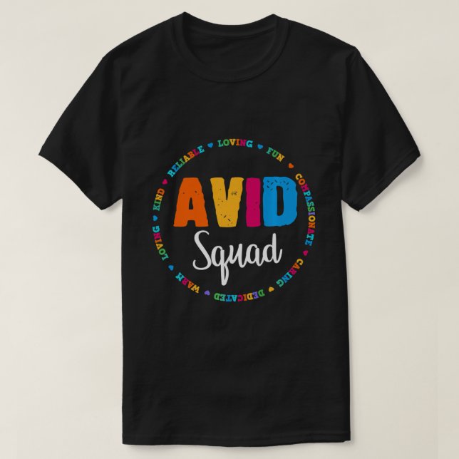 Camiseta Equipe AVID Programa Educador do Programa no Esqua (Frente do Design)