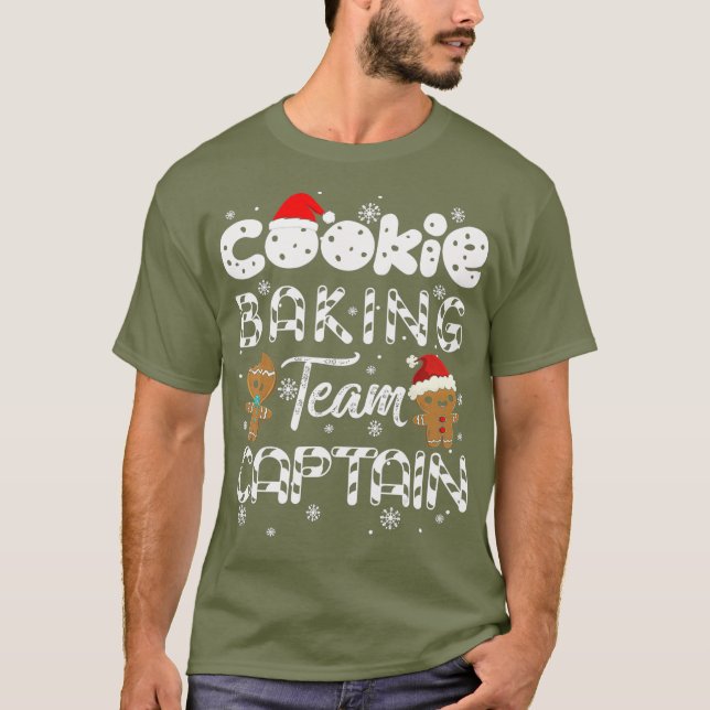 Camiseta Equipe Baking Cookie Capitão Gingerpão Natal (Frente)