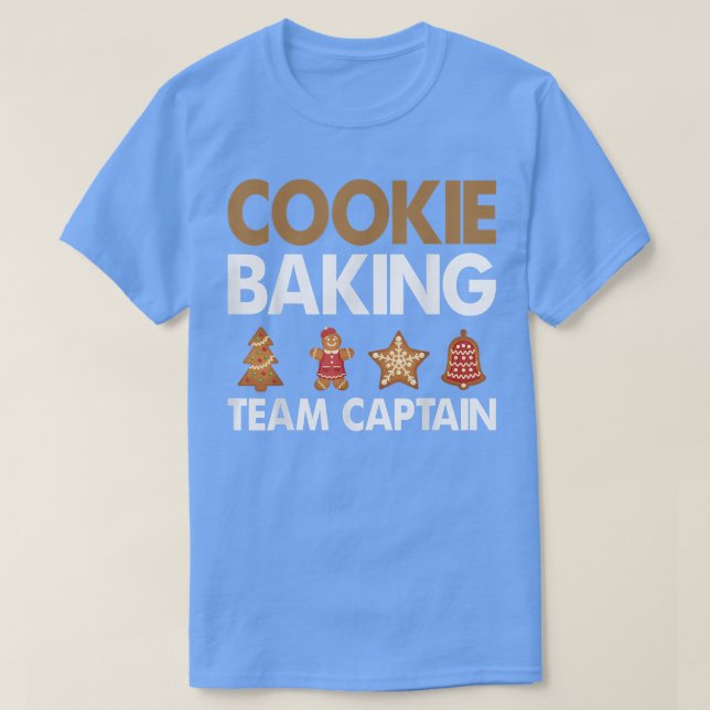 Camiseta Equipe Baking de Cookie Capitão Baking de Natal Co (Frente do Design)