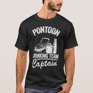 Camiseta Equipe Bebendo Pontoon Capitão Boat Beer Pontoon C