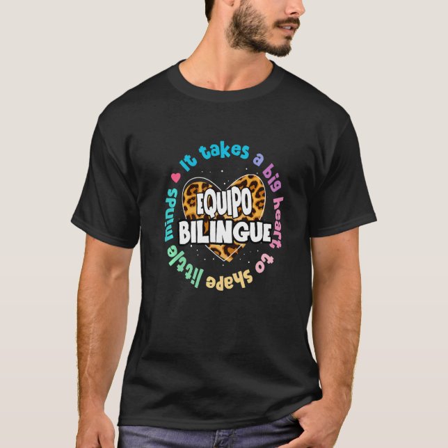 Camiseta Equipe Bilíngue Espanhol Equipa Bilíngue de Volta  (Frente)
