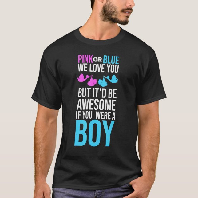 Camiseta Equipe Blue Baby Boy Anunciar Sexo Parte Revelação (Frente)
