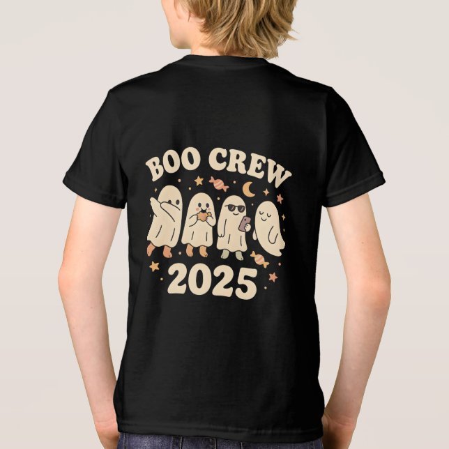 Camiseta Equipe Boo 2025 Esquadrão Fantasma Tendência (Verso)