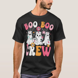 Camiseta Equipe Boo Boo Enfermeira Assustadora Fantasma Enf
