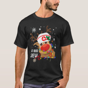 Camiseta Equipe Boo Boo Enfermeira Rena de Natal