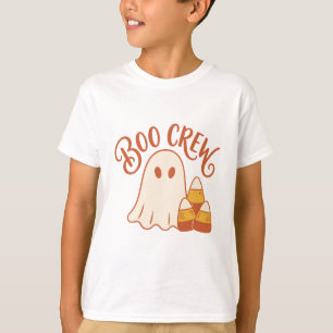 Camiseta Equipe Boo Fantasma Bonito Candy Corn Halloween Gr