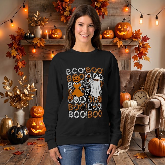 Camiseta Equipe Boo Fofa Amigos de Halloween (Criador carregado)