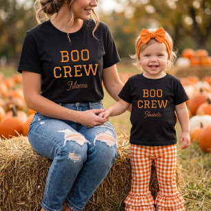 Camiseta Equipe Boo Mama Família Halloween