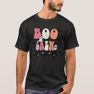 Camiseta Equipe Boo Retro Halloween Correspondência Grupo F