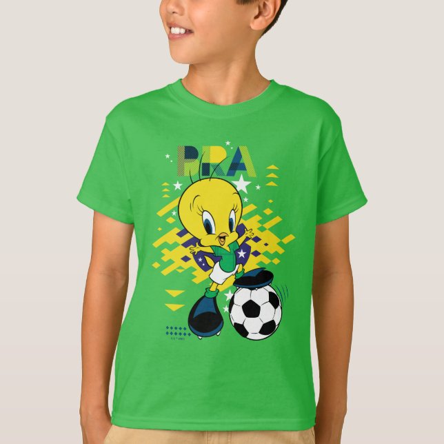 Camiseta Equipe Brasil Futebol Gráfico TWEETY™ (Frente)