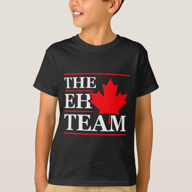 Camiseta Equipe Canadá Eh Mapa de Comédia Canadense Engraça (Frente)