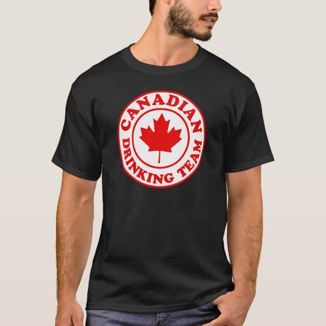 Camiseta Equipe canadense do bebendo (Frente)