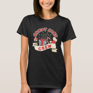 Camiseta Equipe Candy Cane Doces de Natal Família Conjuntos