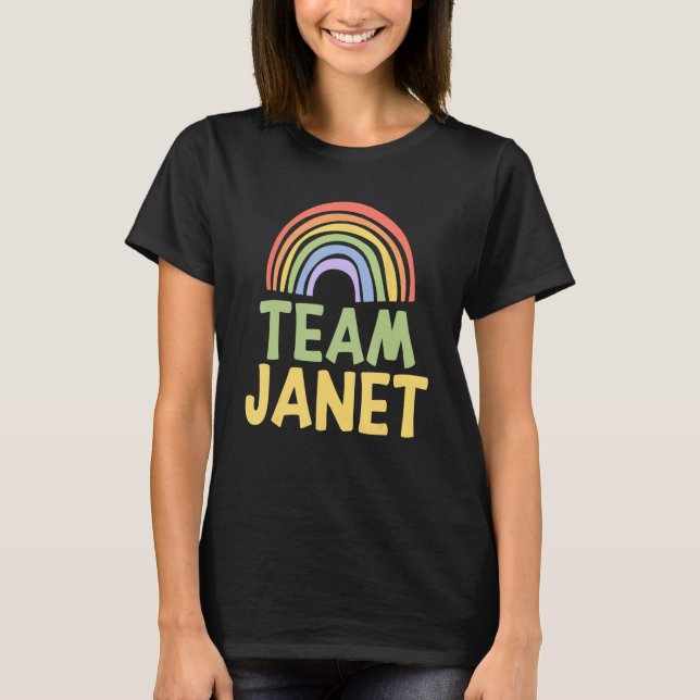 Camiseta Equipe Colorida Feliz Janet Rainbow Pride Green Ye (Frente)