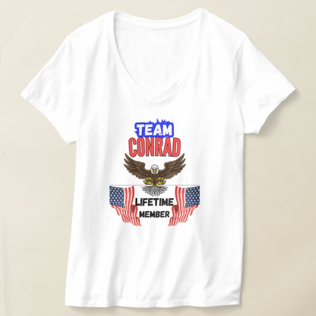 Camiseta Equipe Conrad Lifetime, Membro Do Pescoço V, Camis (Postura )