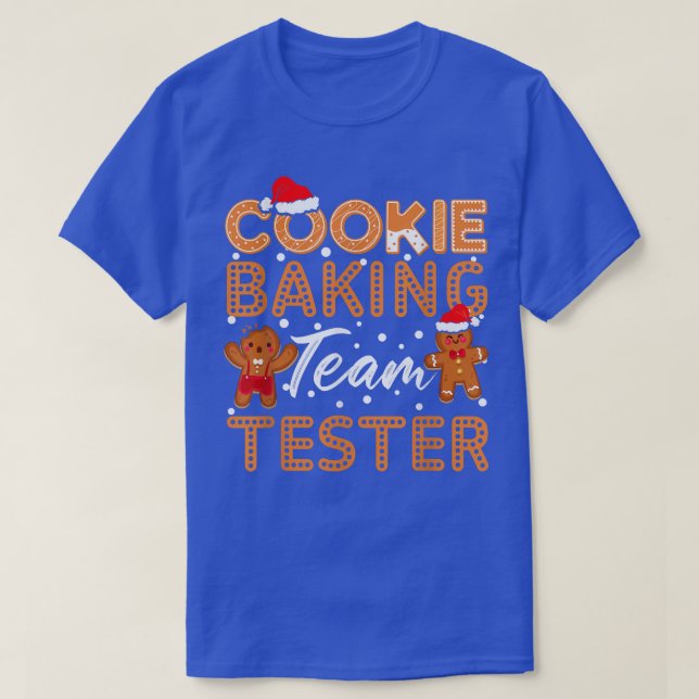 Camiseta Equipe Cookie de panificação Tester Funny Gingerpã (Frente do Design)